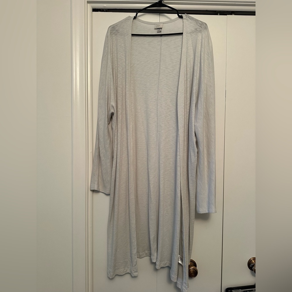 Women's Light Gray Open Front Cardigan
